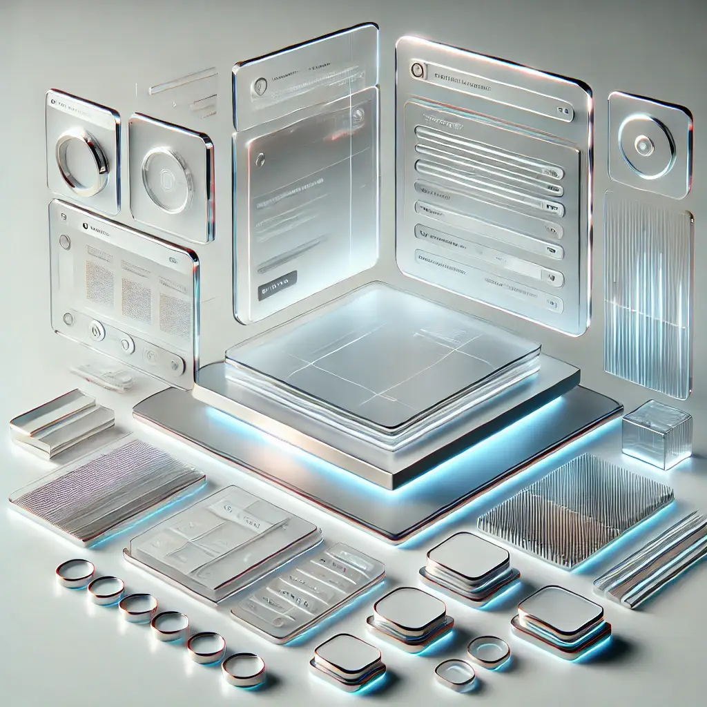 Φουτουριστική αρχιτεκτονική website για AI SEO με μινιμαλιστικό σχεδιασμό και glassmorphism